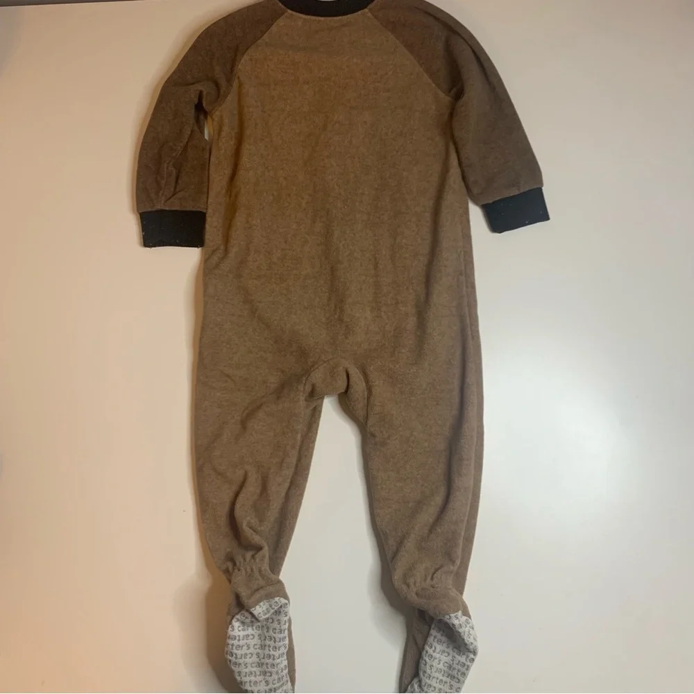 Carter's Brown Raccoon Footed One Piece